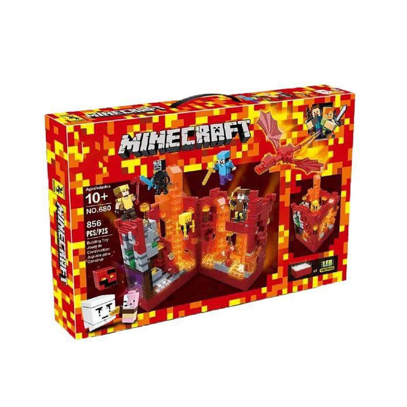 Конструктор аналог LEGO — майнкрафт *Битва за крепость* 856 дет. LED подсветка — фото товара