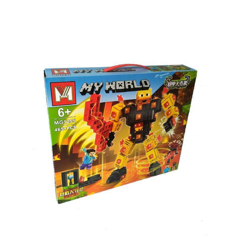 Конструктор Minecraft Блейз или Ифрит 465 деталей с огненным мечом