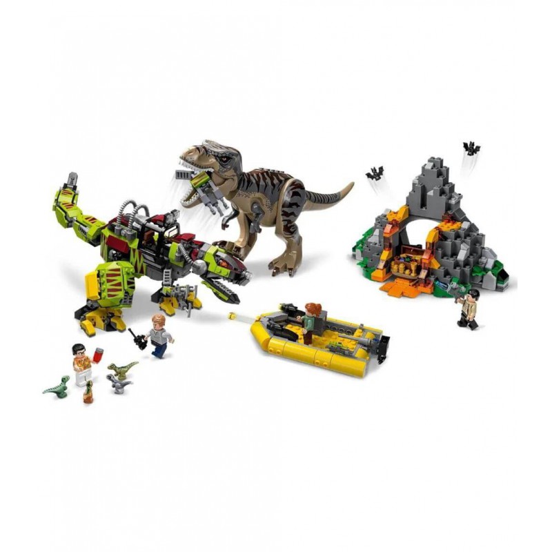  бой тиранозавра Ти-Рекса с роботом динозавром Jurassic World 11337 — фото товара
