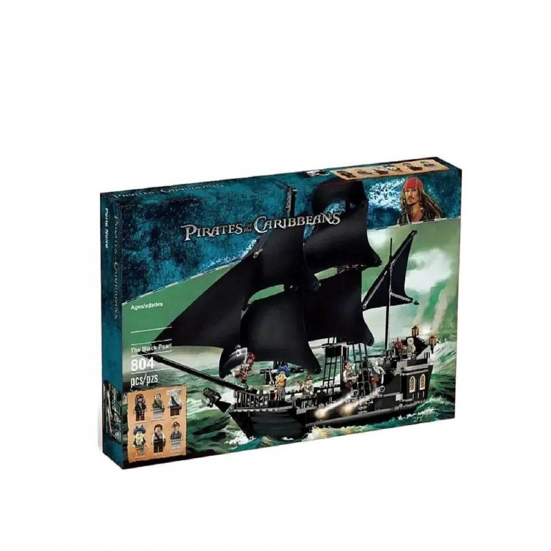 Конструктор Пираты Карибского моря Черная Жемчужина 804 детали с мини-фигурками