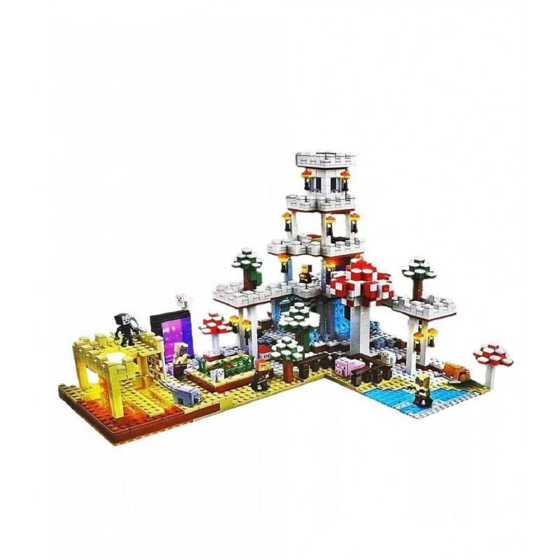 Конструктор My World Minecraft Велике снігове село 2148 деталей з LED