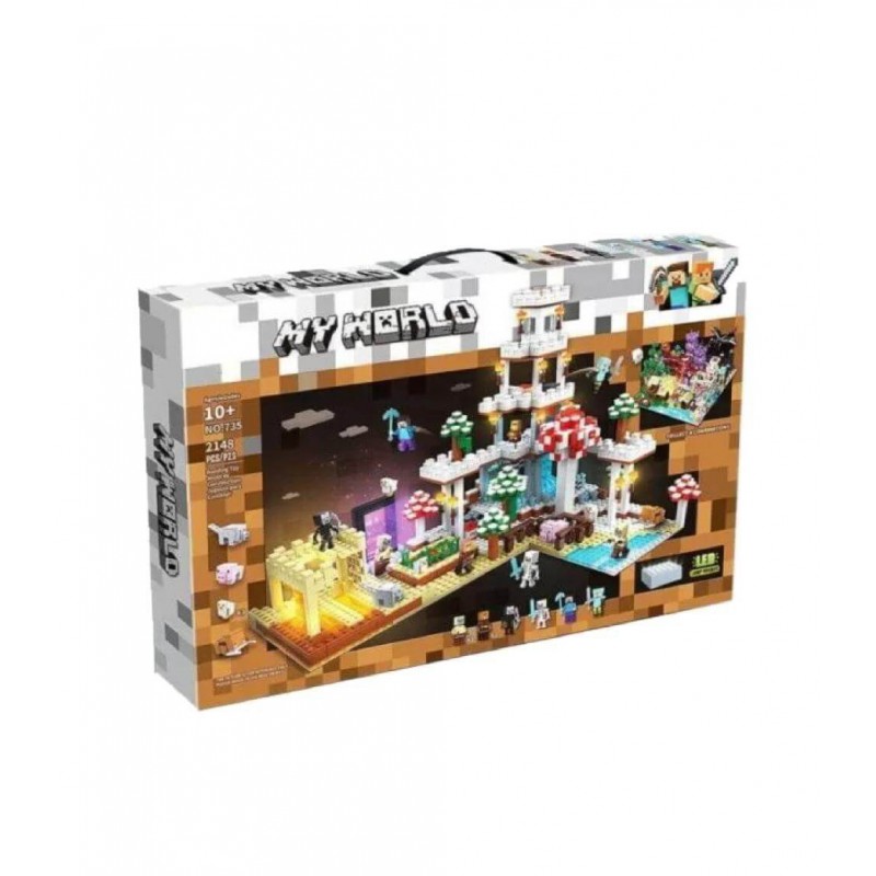 Конструктор My World Minecraft Велике снігове село 2148 деталей з LED
