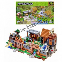 Конструктор аналог LEGO — Конструктор Minecraft Майнкрафт "Деревня" 1658 деталь