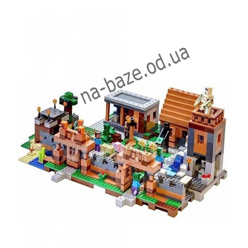 Конструктор Minecraft Село 1600 деталей з мініфігурками аналог Lego 21128