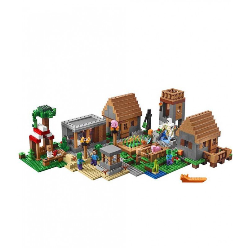 Конструктор Minecraft Деревня 1600 деталей с минифигурками аналог Lego 21128