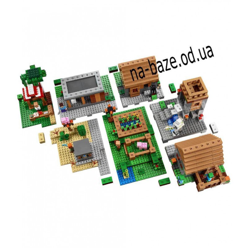 Конструктор Minecraft Село 1600 деталей з мініфігурками аналог Lego 21128