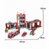 Конструктор City Пожарная станция 958 деталей с машиной и минифигурками
