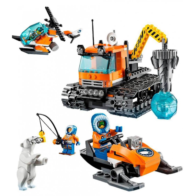 Конструктор Сіті Арктична база 783 деталі з технікою, вертольотом та лабораторією