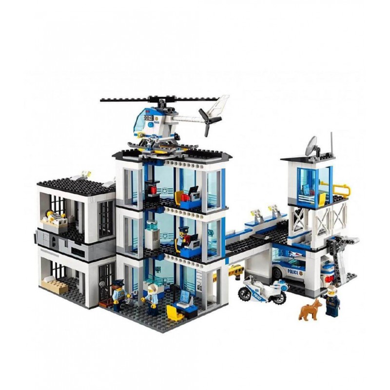 Конструктор Сіті Велика поліцейська станція 894 деталі з технікою та мініфігурками