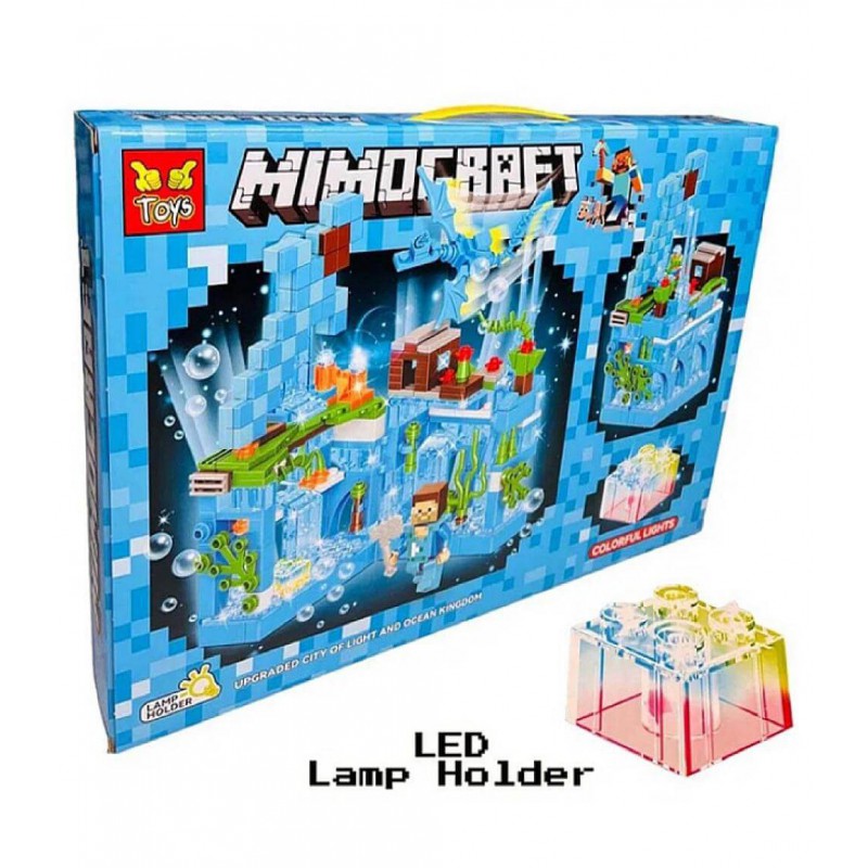 Конструктор аналог LEGO — Конструктор Minecraft Mimocraft GT-106 "Подводная пещера" включает в себя 330 деталей. — фото товара