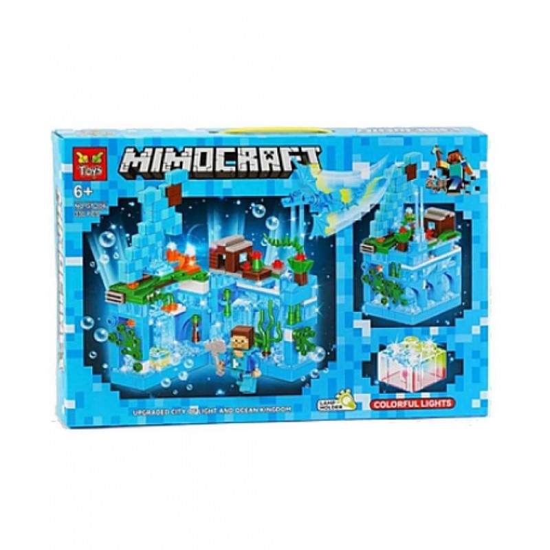 Конструктор Minecraft Mimocraft GT-106 Підводна печера 330 деталей з LED