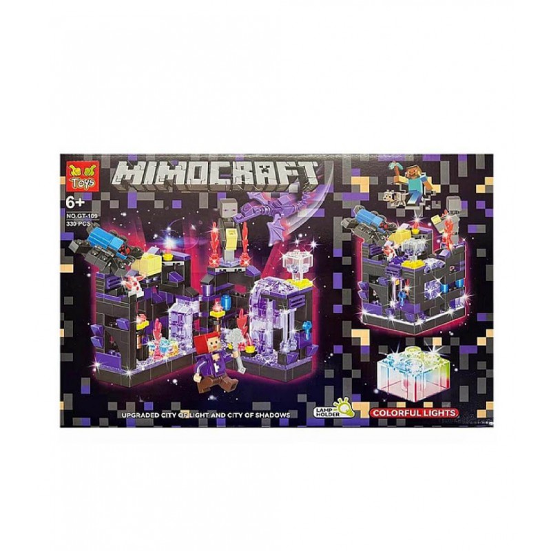 Конструктор Minecraft Mimocraft GT-109 Атака на чорну фортецю 330 деталей з LED