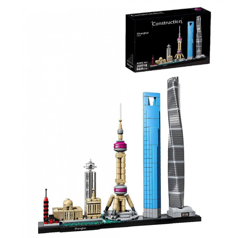 Конструктор аналог LEGO — Конструктор Шанхай Архитектура 669 деталей 20018 / 1039 — фото товара