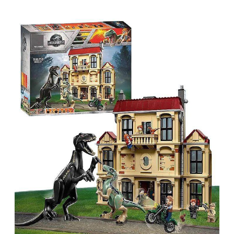 Конструктор аналог LEGO — Конструктор 1049 дет. Нападение индораптора в поместье Локвуд Jurassic World 2 — фото товара