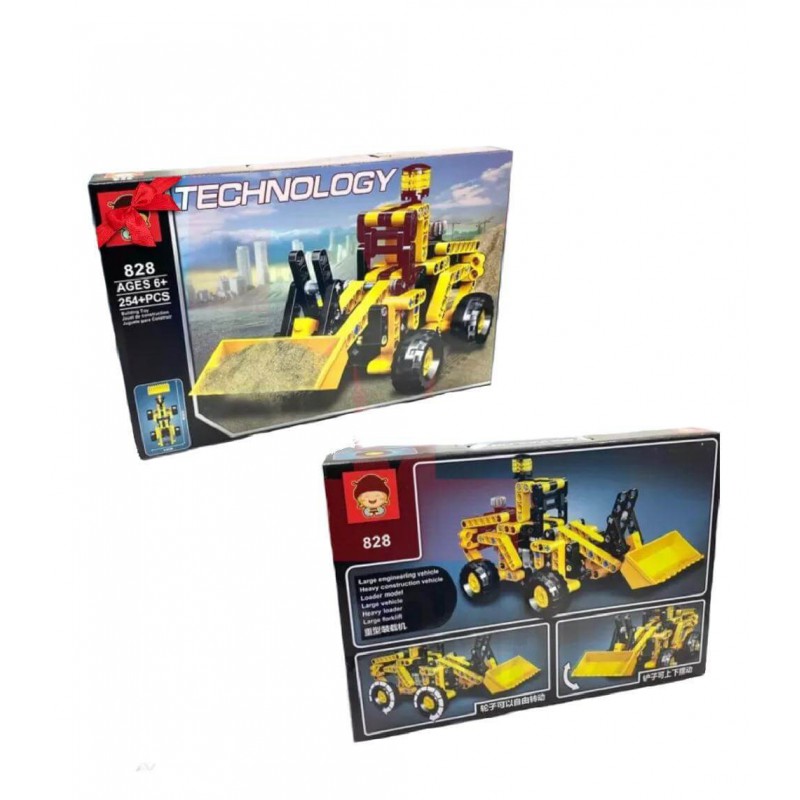 Барвиста коробка конструктора Бульдозер аналог Лего Технік