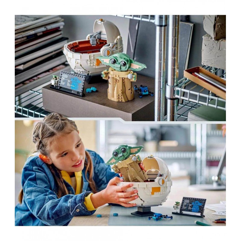 собранная модель конструктора Малыш Грогу Мандалорец