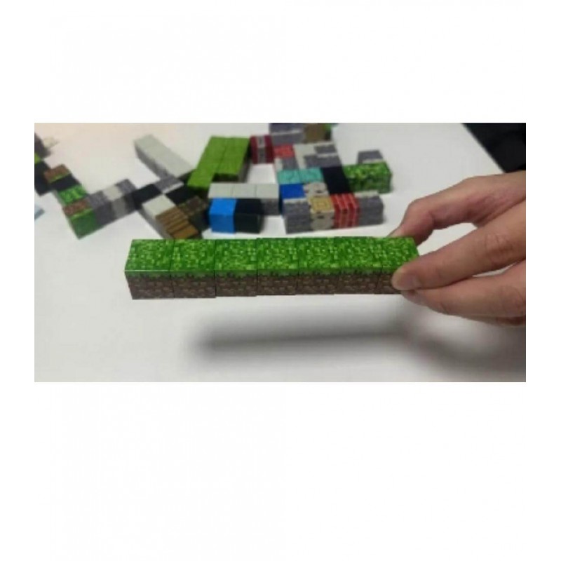 Общий вид блоков магнитных конструкторов Майнкрафт