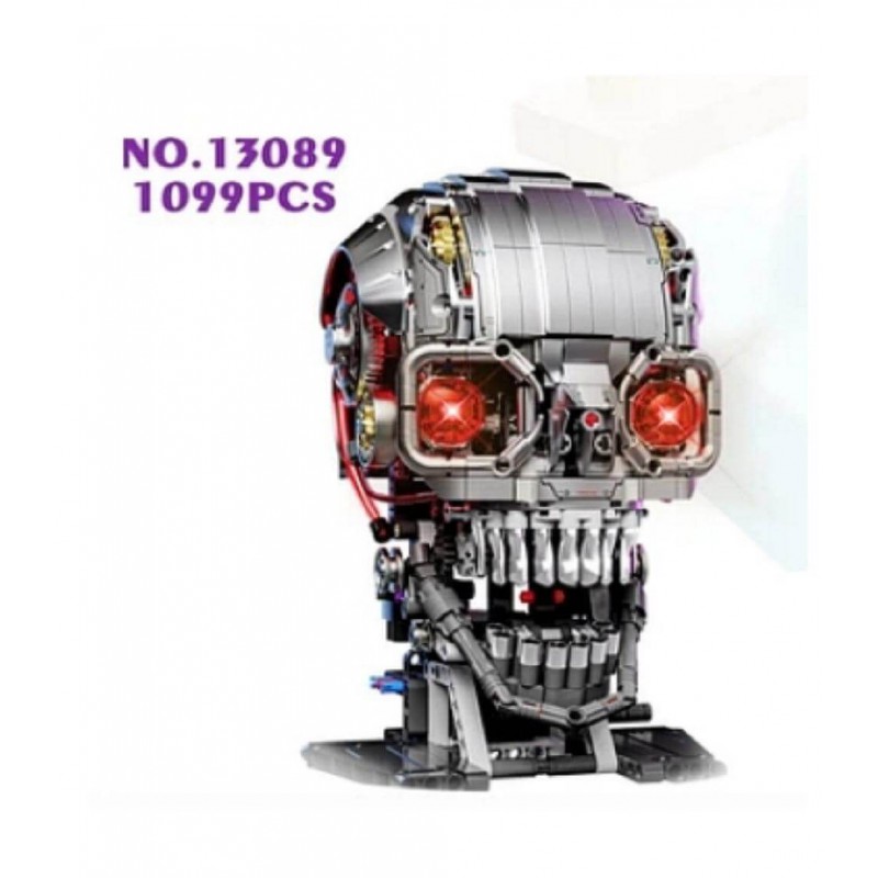 Механический конструктор для взрослых «Голова скелета», сборная модель в стиле ужасов 1099 деталь