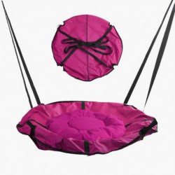 Качеля-гамак GL 270895 малиновая с водонепроницаемой подушкой, D 60 см, до 150 кг, съемный чехол