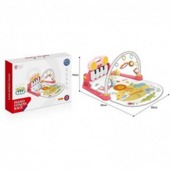 Развивающий игровой коврик HE 0636 со съемной музыкальной панелью Bluetooth подсветкой и подвесными игрушками