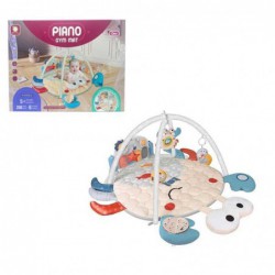 Музикальный коврик HX 9170 A с подсветкой, нотами, мелодиями, подвесками, погремушками, книжечкой и зеркальцем, 110x114x50 см