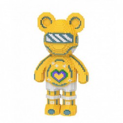 Светящийся 3D конструктор Magic Blocks мишка желтый 4031 деталь 50 см