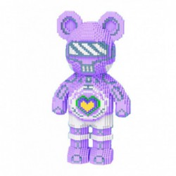 Светящийся 3D конструктор Magic Blocks мишка сиреневый 4031 деталь 50 см