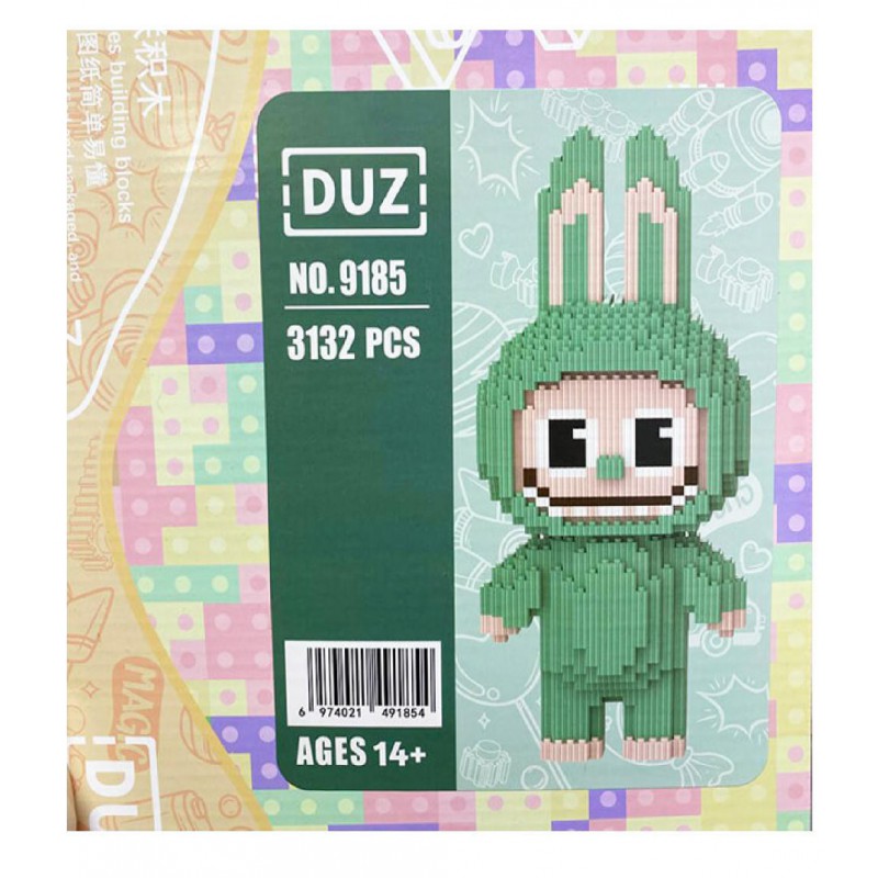 3D конструктор Magic Blocks LABUBU Лабубу 33 см салатовый