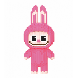 3D конструктор Magic Blocks LABUBU Лабубу 33 см малиновый