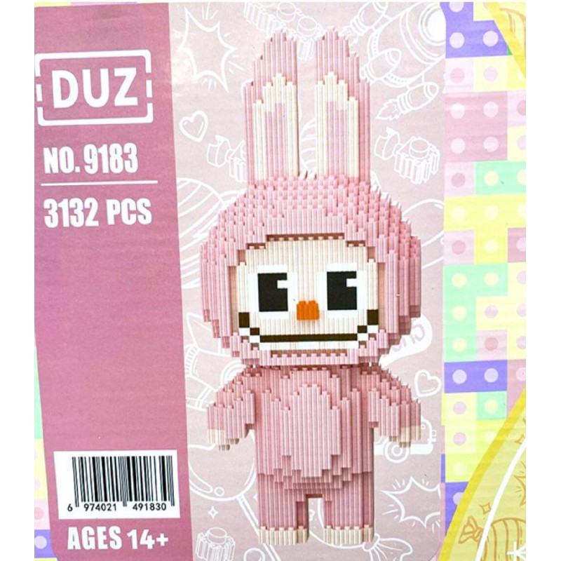 3D конструктор Magic Blocks LABUBU Лабубу 33 см розовый