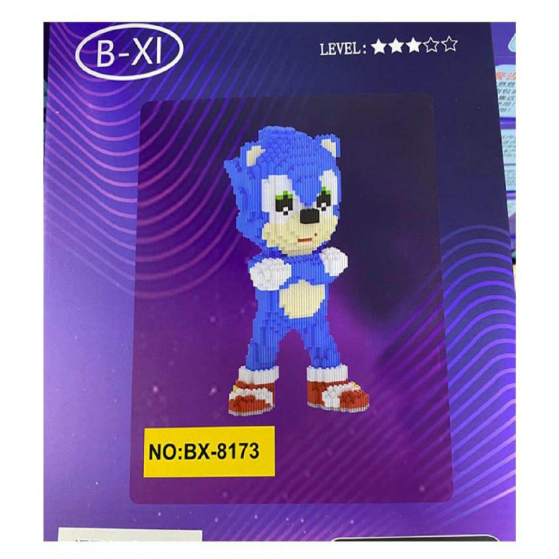 красочная коробка 3D конструктор Magic Blocks Ёжик Соник 35 см