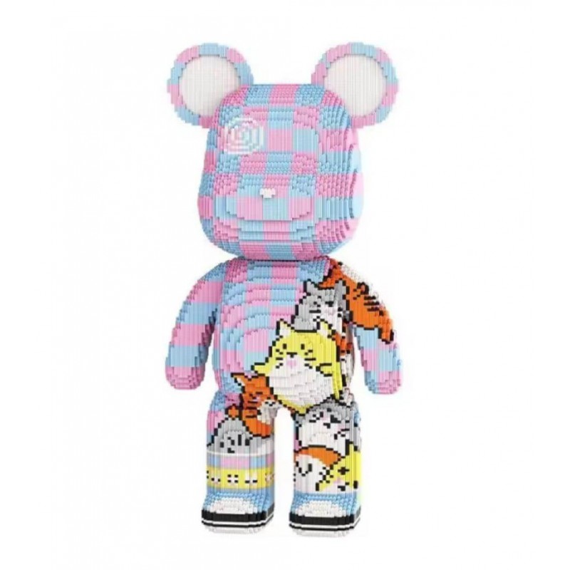 3D конструктор Magic Blocks Bearbrick Мишка с кошками 9400 деталь 58001