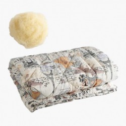 Зимнее одеяло Homefort из овечьей шерсти 150x210 см, стёганое, хлопковый чехол