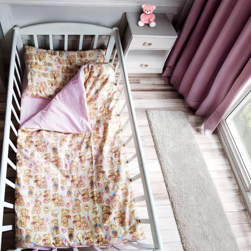Комплект постельного белья в детскую кроватку Bimbo Ведмежа фланель 120x60