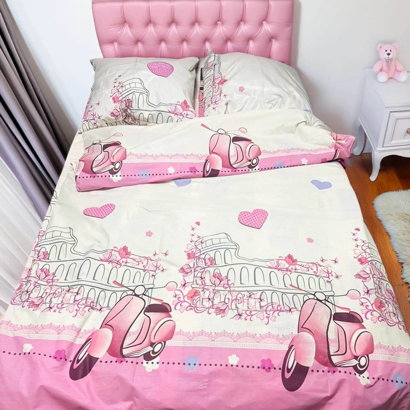 Детский комплект постельного белья Рожевый бязь 150x215