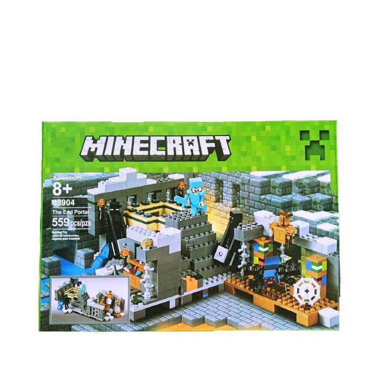 Конструктор Minecraft Портал в Край 559 деталей с фигурками Стива