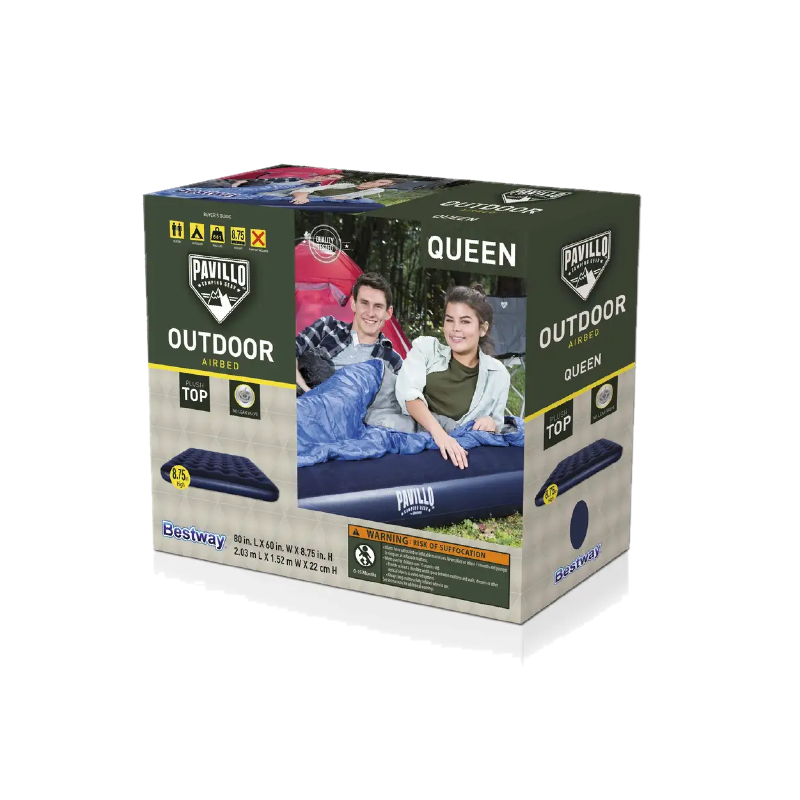 матрас надувной Bestway 67003 двухместный 203х152х22 см фото