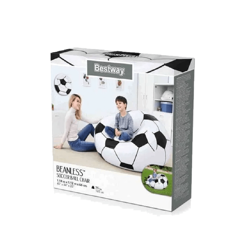  Кресло надувное детское Футбольный мяч Bestway 75010 114x112x66 см фото
