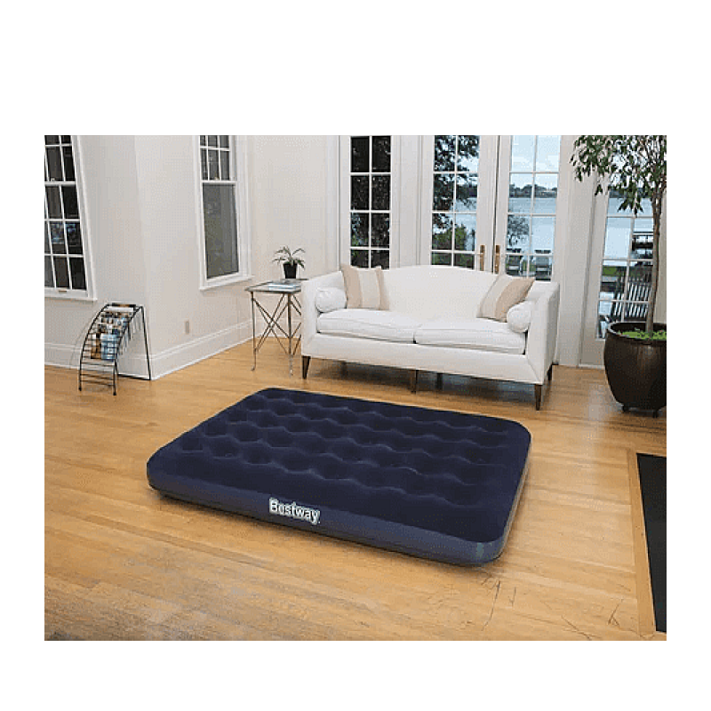 Надувной матрас Bestway 67287 191х137х22 см с внешним электронасосом 220V велюровое покрытие