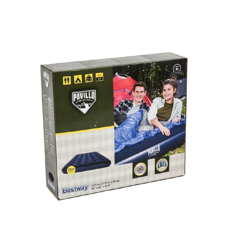 Надувной матрас Bestway 67002 191х137х22 см с флокированным покрытием и комфортной поверхностью