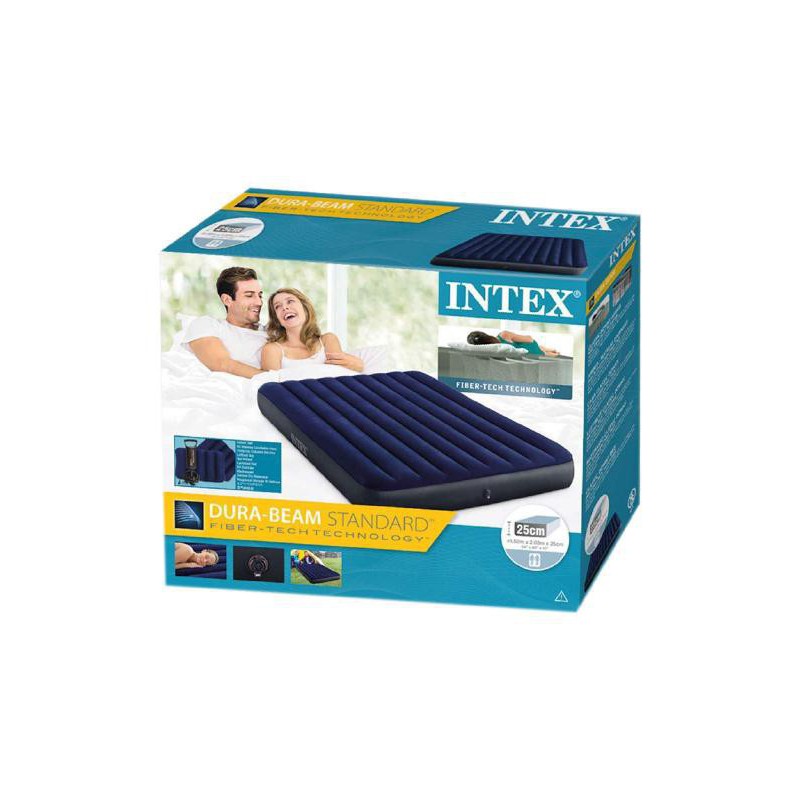  Двуспальный матрас Intex 64765 203x152x25 см велюровый