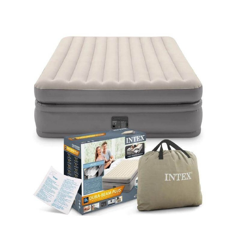Надувная двухспальная кровать Intex 64164 с электронасосом